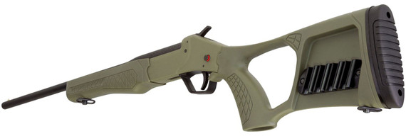 Rossi SSP1OD Tuffy Single Shot 410 Gauge with 18.50 in Barrel, 3 in Chamber, 1rd Capacity, Matte Black Metal Finish & OD Green Fixed Thumbhole with Shell Holder Stock Right Hand (Youth), Shotgun