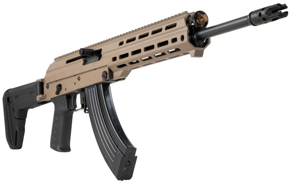 M+M Industries M10XZFDE M10X Semi-Automatic 7.62X39mm 16.5 in 30+1 Black 5 Position Side Folding Collapsible Synthetic Stock Flat Dark Earth Aluminum Receiver