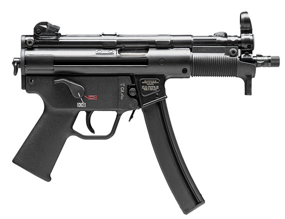 H&K 81000481 SP5K PDW 9mm Luger Caliber with 5.83 in Barrel, 30+1 Capacity, Black Metal Finish, No Stock (Sling Mount), Black Polymer Grip Right Hand, Pistol