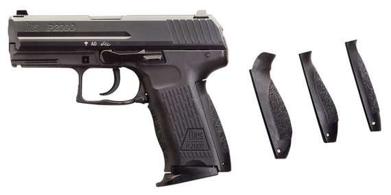 H&K 81000040 P2000 V2 LEM Full Size Frame 9mm Luger 10+1, 3.66 in Black Steel Barrel, Serrated Steel Slide, Polymer Frame w/Picatinny Rail, Black Interchangeable Backstrap Grip, Pistol