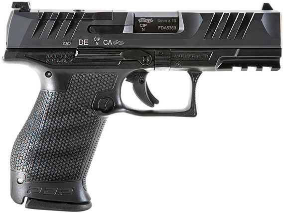 Walther Arms 2854686 PDP Compact Frame 9mm Luger 10+1 4 in Black Steel Barrel, Black Optic Ready/Serrated Steel Slide, Black Polymer Frame w/Picatinny Rail, Textured Polymer Grip, Pistol