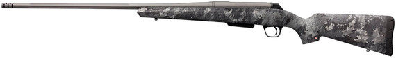 Winchester 535776255 XPR Extreme Hunter Full Size 300 WSM 3+1 24 in Tungsten Gray Cerakote Threaded Sporter Barrel, Steel Receiver, Fixed TrueTimber Midnight Synthetic Stock, Rifle