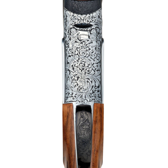 Rizzini USA 31012029 Artemis Field Full Size 20 Gauge Break Open 2.75 in 2rd 29 in Gloss Blued Vent Rib Barrel, Coin Anodized Silver Engraved Steel Receiver, Fixed w/Prince of Whales Grip, Oiled Turkish Walnut Wood Stock, Shotgun