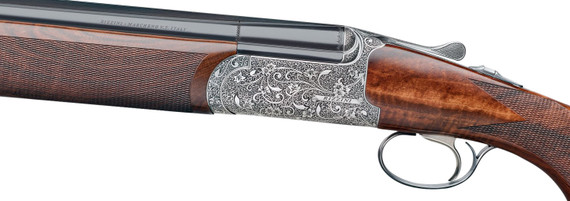 Rizzini USA 47011230 Venus Ladies Sporter Compact 12 Gauge Break Open 2.75 in 2rd 30 in Gloss Blued Vent Rib Barrel, Coin Anodized Silver Engraved Steel Receiver, Fixed w/, Pistol Grip Turkish Walnut Stock, Shotgun
