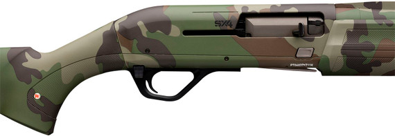 Winchester 511289291 SX4 Waterfowl Hunter 12 Gauge 3.5 in 4+1 (2.75 in) 26 in Vent Rib Steel Barrel w/Chrome-Plated Chamber & Bore, Aluminum Alloy Receiver, Woodland Camo, Synthetic Stock w/Inflex Recoil Pad & Textured Grip Panels, Shotgun