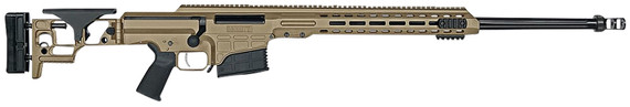 Barrett 18479 MRAD 338 Lapua Mag 10+1 26 in Fluted Barrel, FDE Cerakote Aluminum Receiver, FDE Folding Stock w/Adjustable LOP, Adjustable Match Grade Trigger, Safety &, Magazine Release, Rifle