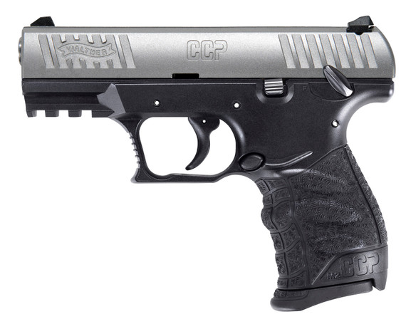 Walther Arms 5083501 CCP M2 + Carry Frame 9mm Luger 8+1 3.54 in Stainless Steel Barrel, Serrated Stainless Steel Slide, Black Polymer Frame w/Picatinny Rail, Black Finger Grooved Grip, Firing Pin/Manual Safety, Pistol