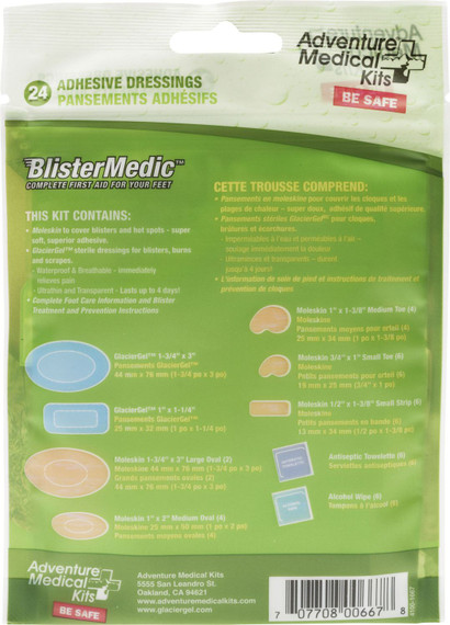 Adventure Medical Kits 01550667 Blister Medic Kit Blister Prevention Brown 24 Precut Shapes