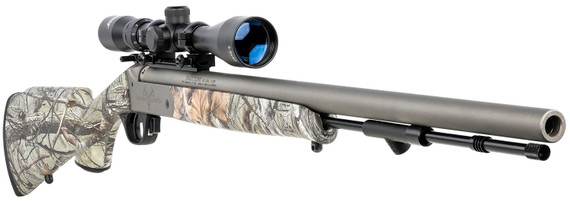 Traditions R572110847 Buckstalker XT 50 Cal 209 Primer 24 in Stainless Cerakote G-2 Vista Camo Synthetic Stock 3-9x40 Scope