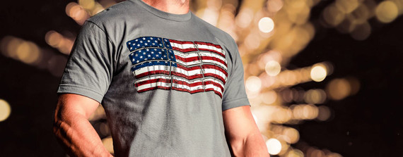 Magpul MAG1180040S P-Mag Flag Silver Cotton Short Sleeve Small Graphic T Shirt