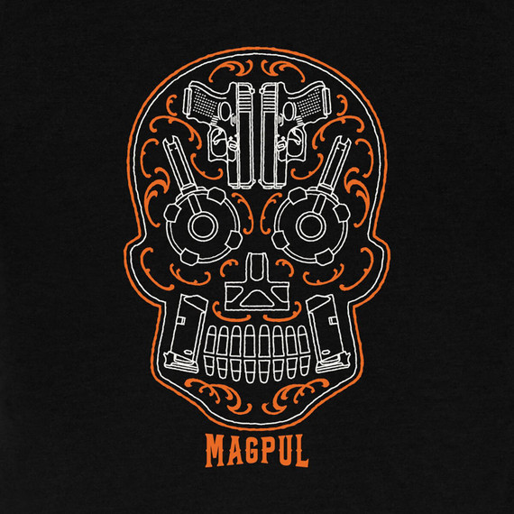 Magpul MAG1218001M Sugar Skull Women's Black Short Sleeve Medium
