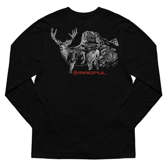 Magpul MAG1233001S Muley Black Cotton Long Sleeve Small Graphic T Shirt