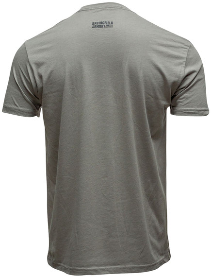 Springfield Armory GEP8607S 2020 Mule Deer Mens Stone Gray Cotton/Polyester Short Sleeve Small Graphic T Shirt
