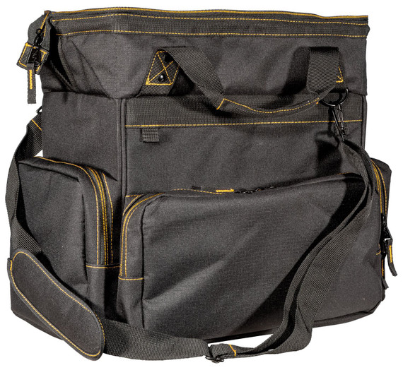 Browning 121095899 Black & Gold Shooters Bag Black w/Buck Mark Logo Ripstop Polyester