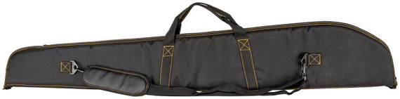 Browning 1419559902 Black & Gold, Shotgun Case Black w/Buck Mark Logo 600D Polyester Ripstop 54 in