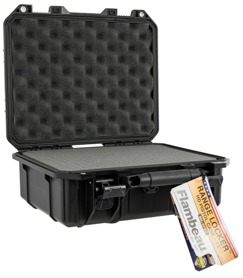 Flambeau 1312SN Range Locker HD, Pistol Case Black Polymer Holds Full Size/Multiple Compact, Handguns