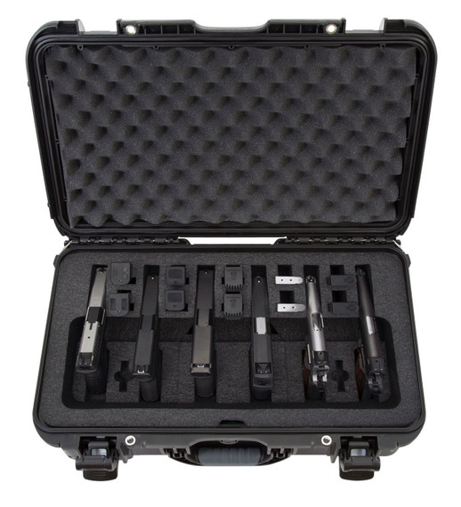 Nanuk 9356UP1 935 6 Up, Pistol Case Black Polymer w/ Closed-Cell Foam Padding 22 in L x 14 in W x 9 in H Interior Dimensions