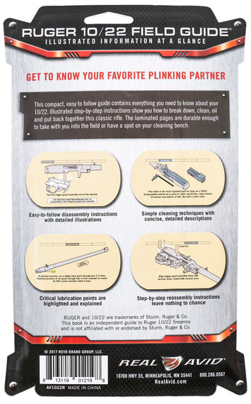 Real Avid AV1022R Field Guide Ruger 10/22, Rifle Care