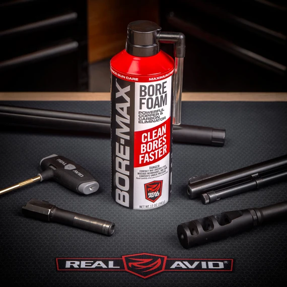Real Avid AVFBC12A Bore-Max Bore Foam Removes Carbon Build Up 12 oz Aerosol