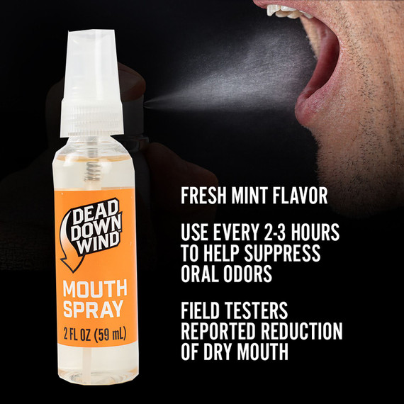 Dead Down Wind 1240BC Mouth Spray Odor Eliminator Mint Scent 2 oz