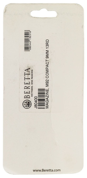 Beretta J80400 92FS Compact 13rd 9mm Luger Black Steel, Magazine