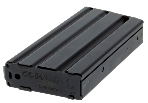 DuraMag 2023041178CPD SS 20rd 223 Rem/300 Blackout/5.56x45mm NATO for AR-15 Black w/Orange Follower, Magazine