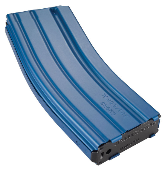 DuraMag 3023005175CPD Speed 30rd 223 Rem/300 Blackout/5.56x45mm NATO for AR-15 Blue Aluminum w/ Black Follower Detachable, Magazine