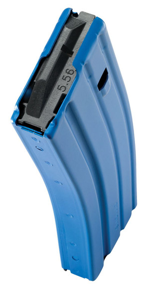 DuraMag 3023005175CPD Speed 30rd 223 Rem/300 Blackout/5.56x45mm NATO for AR-15 Blue Aluminum w/ Black Follower Detachable, Magazine