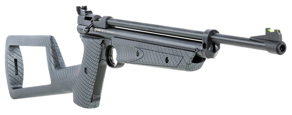 Crosman 2289CKFT Pump Airgun Drifter Kit Pump 22 1rd Shot Black Black Receiver Gray Fixed Carbon Fiber Wrapped Stock
