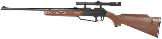 Daisy 992880603 Powerline 880 Pump Pneumatic 177 1 Pellet/50 BB Shot Molded w/Checkering & Woodgrain Black Receiver Powerline Fixed Monte Carlo Stock Air, Rifle