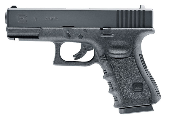Umarex Glock Air Guns 2255200 Glock 19 Gen3 CO2 177 BB 16+1 4.25 in Black Polymer Grips