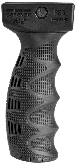 FAB Defense FXREGB REG Ergonomic Rubberized Tactical Foregrip w/Waterproof Storage Compartment Black Latex & Reinforced Polymer