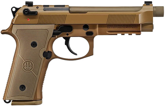 Beretta JS92M9A4M15 M9A4 9mm Luger 15+1 5.10 in FDE Cerakote Steel Threaded Barrel, Optic Ready/Serrated Slide, Aluminum Frame w/Beavertail & Picatinny Rail, Pistol