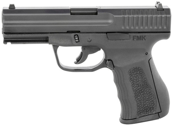 FMK G9C1G2BSSCM 9C1 G2 *CA/MA Compliant 9mm Luger 10+1 4 in Black Stainless Steel Barrel, Black Serrated Carbon Steel Slide, Black Polymer Frame w/Picatinny Rail, Black Backstrap Grip, Pistol