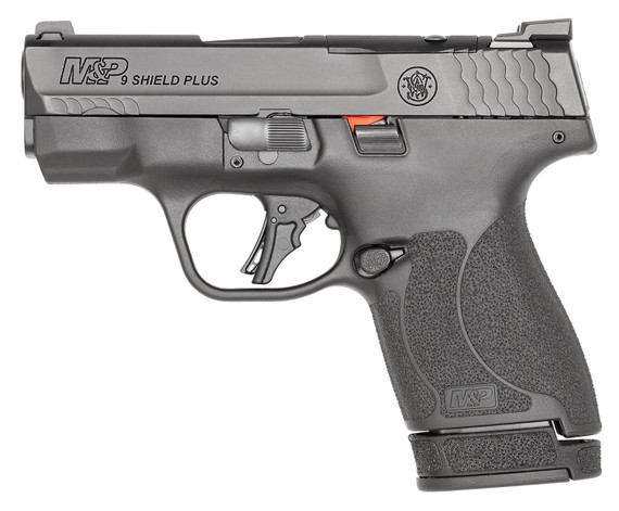 Smith & Wesson 13534 M&P Shield Plus Micro-Compact Frame 9mm Luger 10+1/13+1, 3.10 in Black Armornite Stainless Steel Barrel & Optic Cut/Serrated Slide, Matte Black Polymer Frame, Tritium Night Sights, No Safety, Pistol