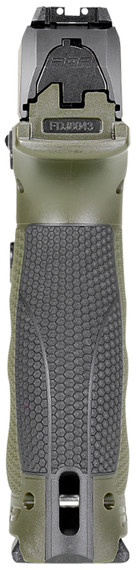 Walther Arms 2858363 PDP 9mm Luger 18+1 4.50 in Black Polygonal, Rifled Barrel, Black Optic Ready/Serrated Slide, Green Polymer Frame w/Picatinny Rail, Black Performance Duty Texture Grips, Pistol