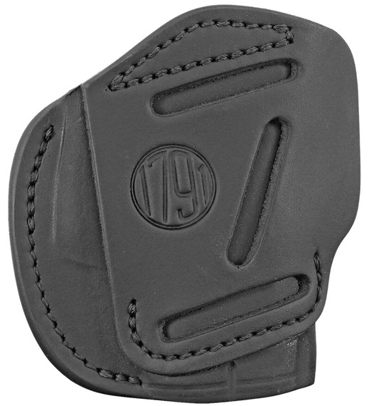 1791 Gunleather 3WH2SBLA 3 Way Stealth Black Leather OWB fits Glock 42/Ruger LCP/S&W Bodyguard Ambidextrous Hand