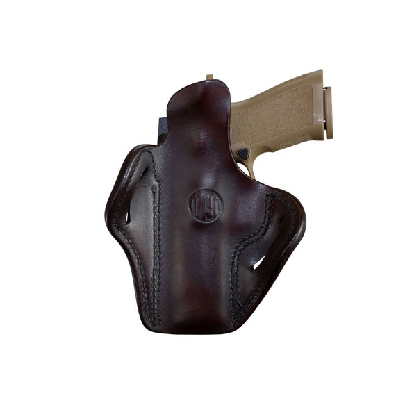 1791 Gunleather ORBH24SBRR Optics Ready BH2.4 Belt Holster Signature Brown Leather OWB Sig P320/Springfield XD-M/Walther PPQ Right Hand