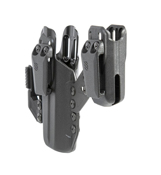Blackhawk 416102BK Stache Premium Kit IWB Size 02 Black Polymer Belt Clip Compatible w/Glock 19/23/32/44/45 Includes Mag Carrier, Holster