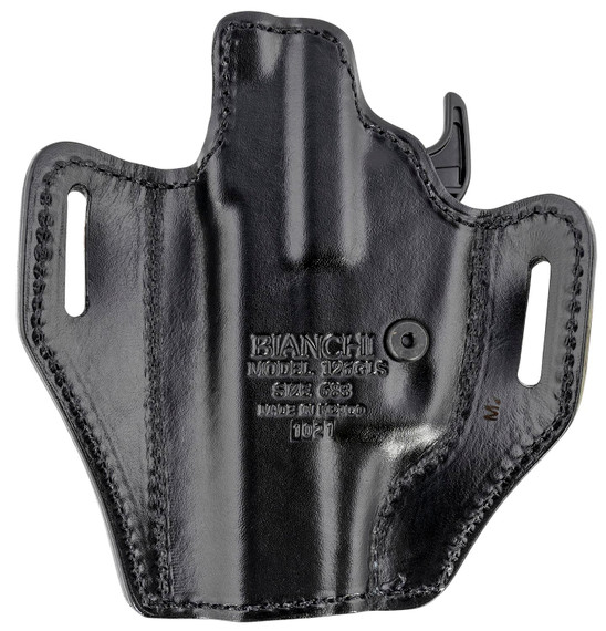 Bianchi 56831 Allusion Assent Pro-Fit OWB Size 18 Black Leather Belt Slide Fits S&W M&P Fits CZ 75 Fits FN FNS Right Hand, Holster
