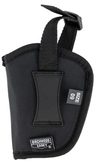 Birchwood Casey NH09 Nylon OWB Size 09 Black Nylon Belt Loop Fits Small Frame 5rd , Revolver, Holster