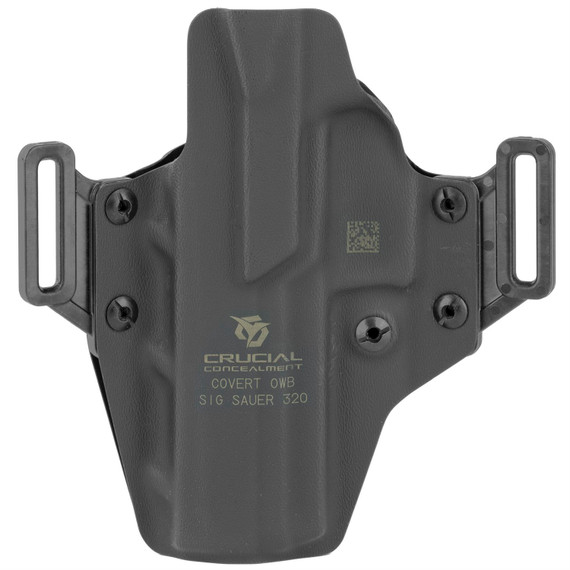 Crucial Concealment Covert OWB, OWB Holster, Right Hand, Kydex, Black, Fits Sig Sauer P320 1003