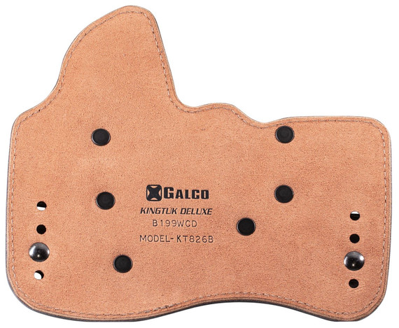 Galco KT826B KingTuk Deluxe IWB Black Kydex/Leather UniClip Fits S&W M&P Shield Right Hand, Holster