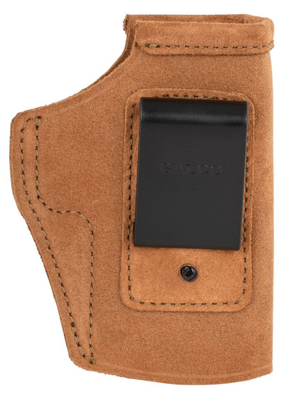 Galco STO834 Stow-N-Go IWB Natural Leather Compatible w/ Glock 48/48 MOS/S&W M&P Shield EZ Belt Clip Mount Right Hand, Holster