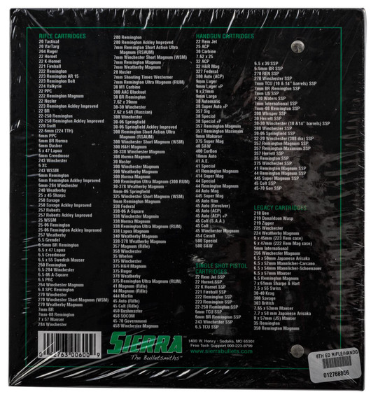 Sierra 0600 Reloading Manual, Rifle/, Handgun/, Shotgun 6th Edition