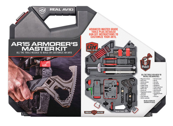 Real Avid AVAR15AMK Armorers Master Kit AR15 Gray/Red Multiple