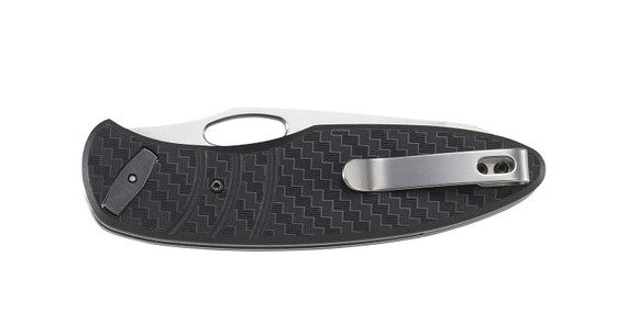 CRKT 5375 Trask 3.33 in Folding Plain Satin D2 Steel Blade/ Black GRN Handle Includes Pocket Clip, Knife