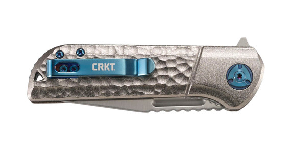 CRKT 6525 Lanny 3.18 in Folding Modified Clip Point Plain Satin 8Cr13MoV SS Blade/Aluminum Handle Includes Pocket Clip, Knife