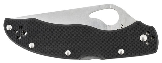Spyderco BY01GP2 Byrd Harrier 2 3.39 in Folding Clip Point Plain 8Cr13MoV SS Blade Black Textured G10 Handle Includes Pocket Clip, Knife