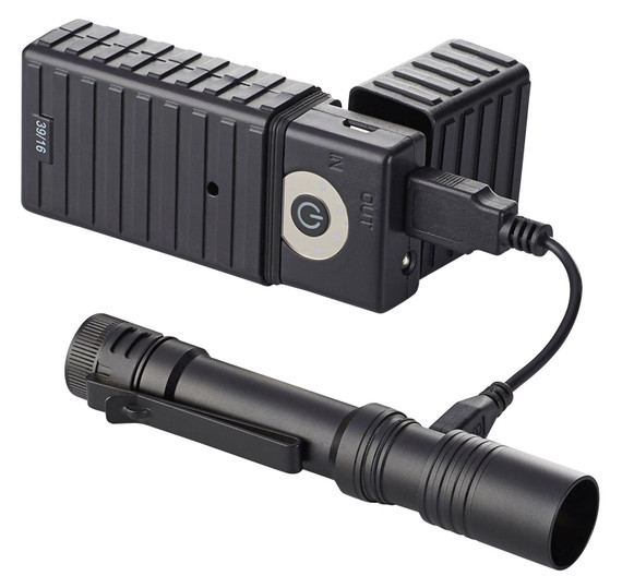 Streamlight 66320 Macrostream USB Everyday Carry Flashlight Black Anodized 50/500 Lumens White LED